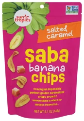 Sun Tropics Saba Banana Chips Salted Caramel, 5.1 Oz