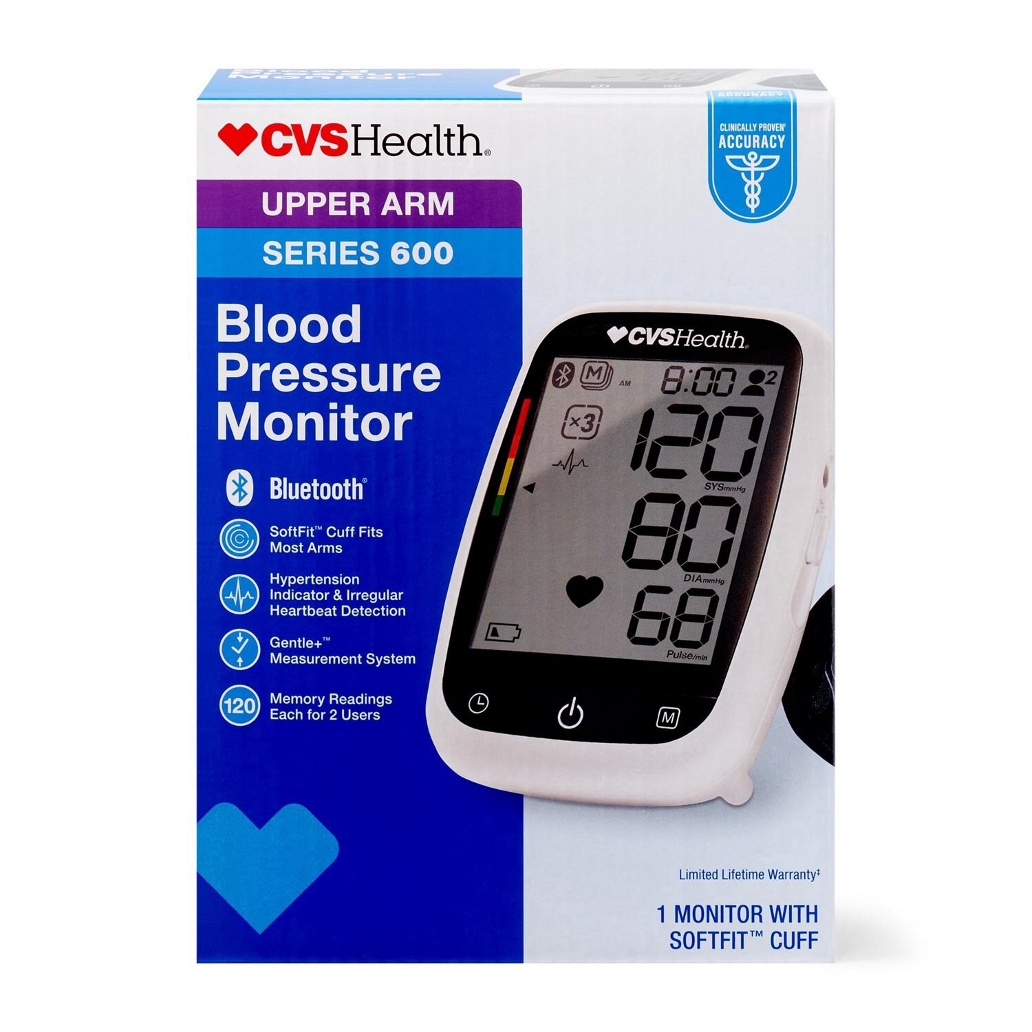 slide 1 of 6, Cvs Series 600 Upper Arm Blood Pressure Monitor, 1 ct