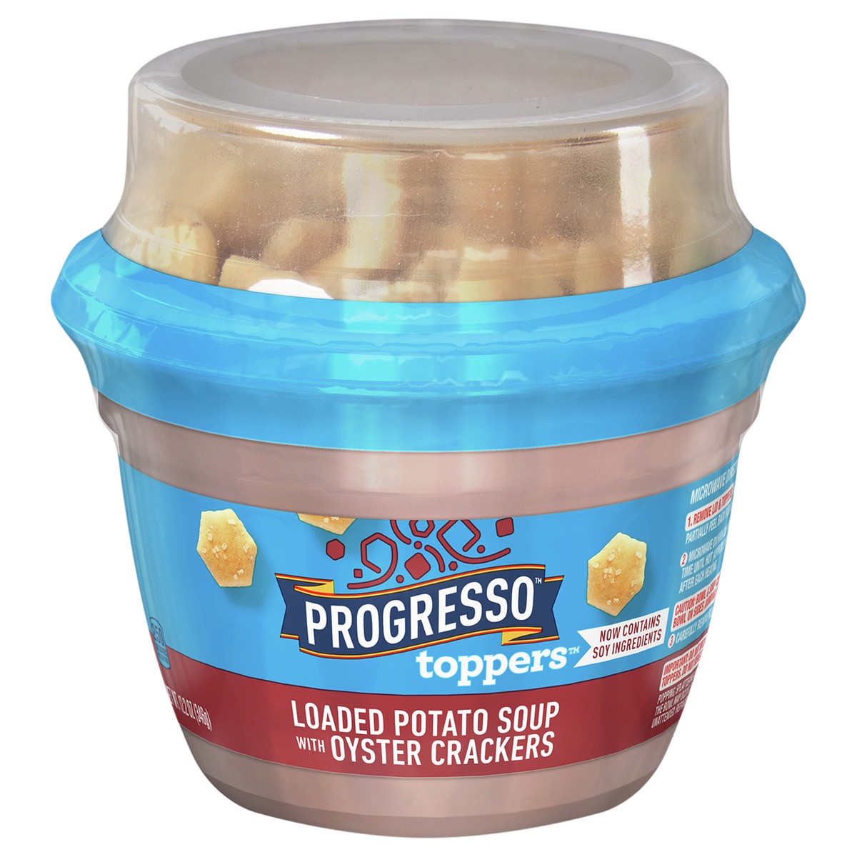 slide 1 of 9, Progresso Loaded Potato Soup with Oyster Crackers, 12.2 oz, 12.2 oz