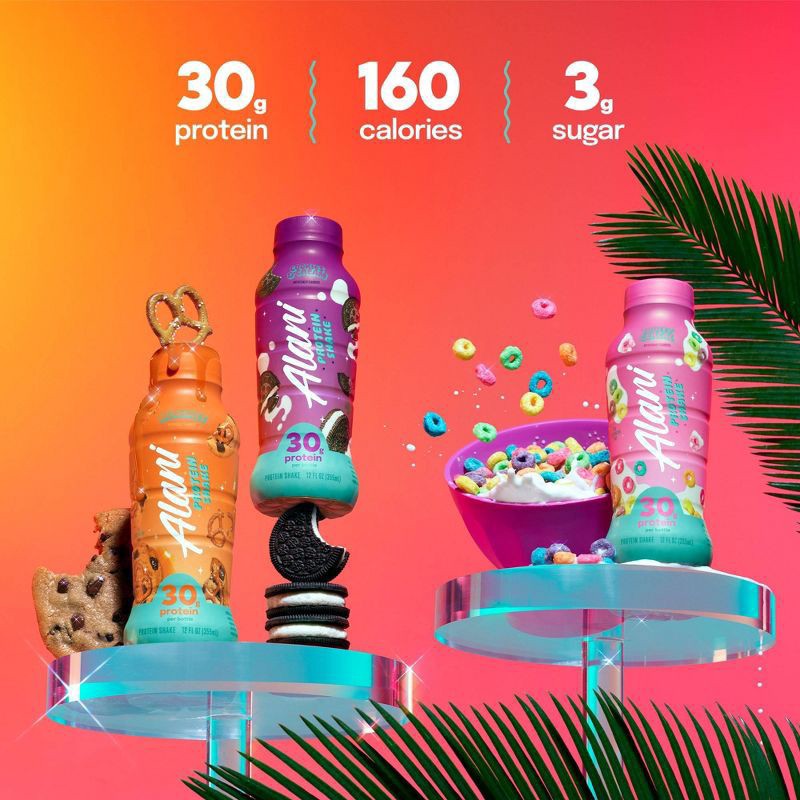 slide 3 of 5, Alani Cookies & Cream Protein Shakes 4Pk, 48 fl oz