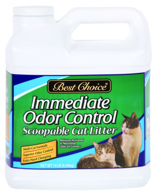 slide 1 of 1, Best Choice Immediate Odor Control Scoopable Cat Litter, 14 lb