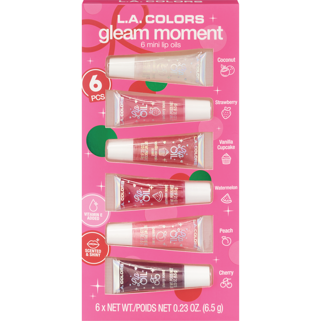 slide 1 of 1, L.a. Colors® 6 Pcs Gleam Moment Gloss Set Display, 1 ct