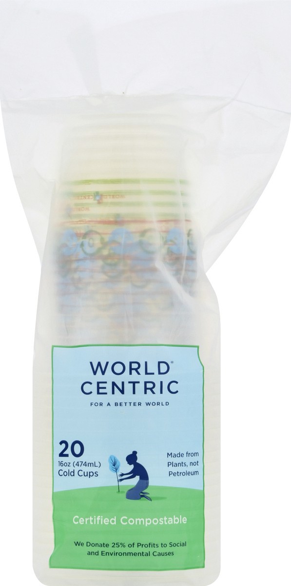 slide 5 of 9, World Centric 16 Ounce Cold Cups 20 ea, 20 ct