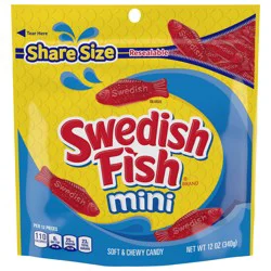 SWEDISH FISH Mini Soft & Chewy Gummy Candy, Share Size, 12 oz
