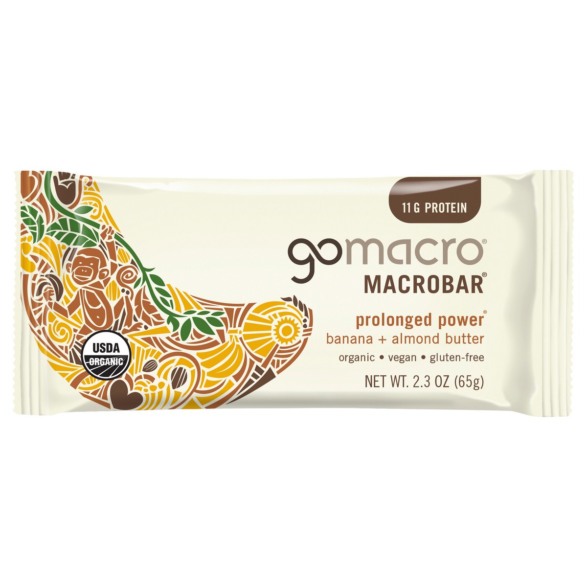 slide 1 of 1, Gomacro Protein Bar Banana Almond Butter, 2.3 oz