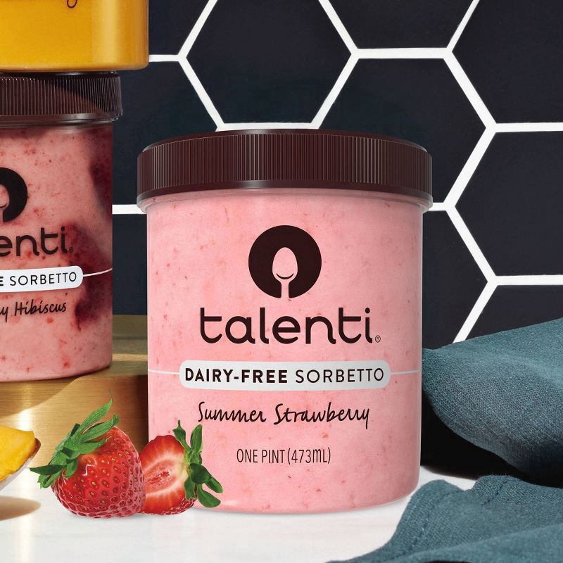 slide 4 of 6, Talenti Dairy-Free Sorbetto Summer Strawberry 1 pint, 1 pint