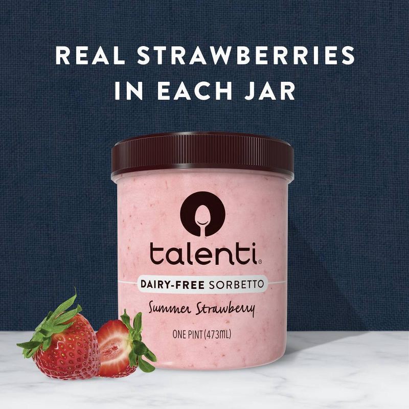 slide 2 of 6, Talenti Dairy-Free Sorbetto Summer Strawberry 1 pint, 1 pint