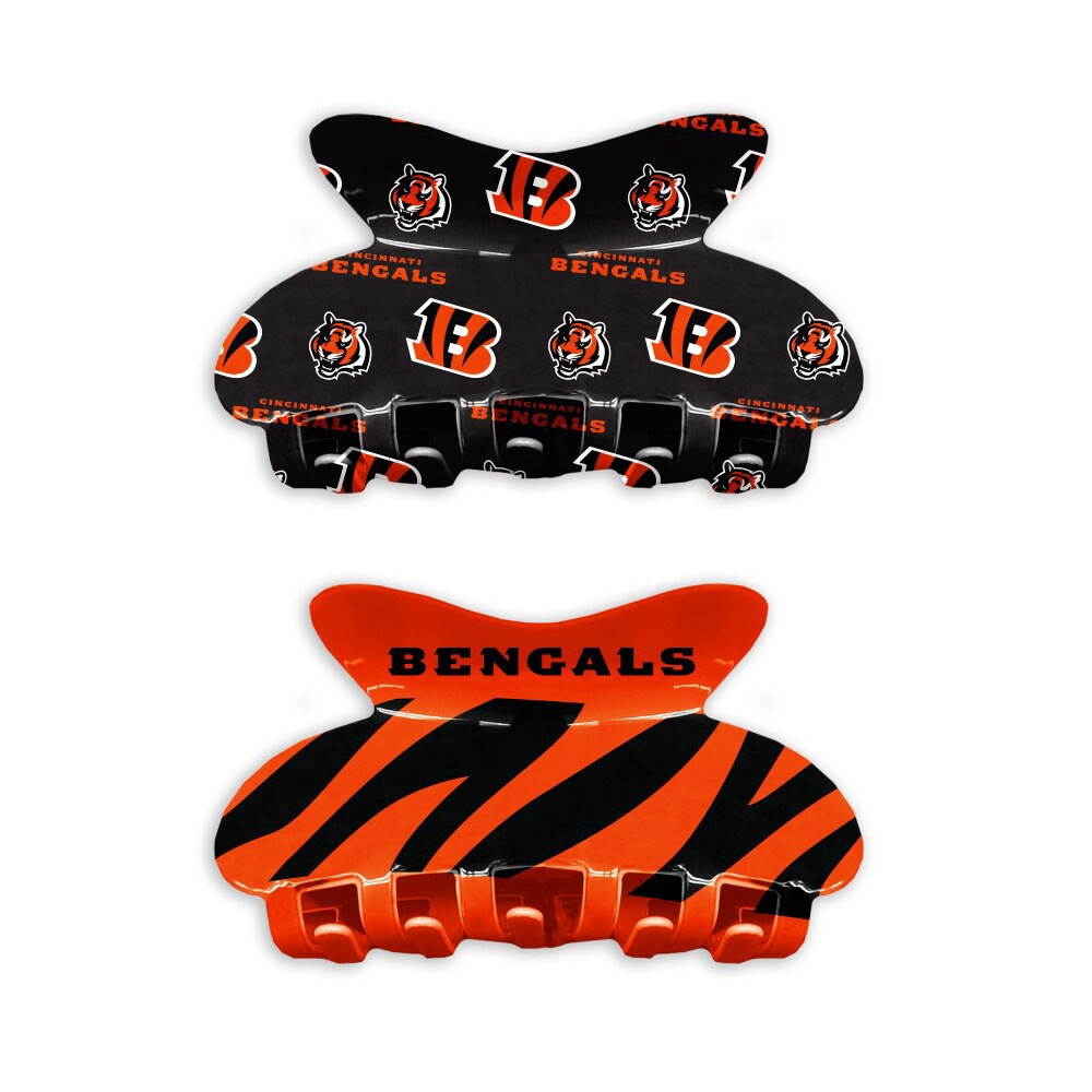 slide 1 of 1, Classic Impressions Cincinnati Bengals NFL Hair Claw Clips, 2 ct