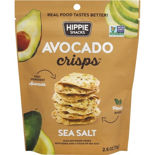 slide 1 of 1, Hippie Snacks Avocado Crisps, Sea Salt, 2.5 oz