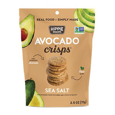 slide 1 of 1, Hippie Snacks Avocado Crisps, Sea Salt, 2.5 oz