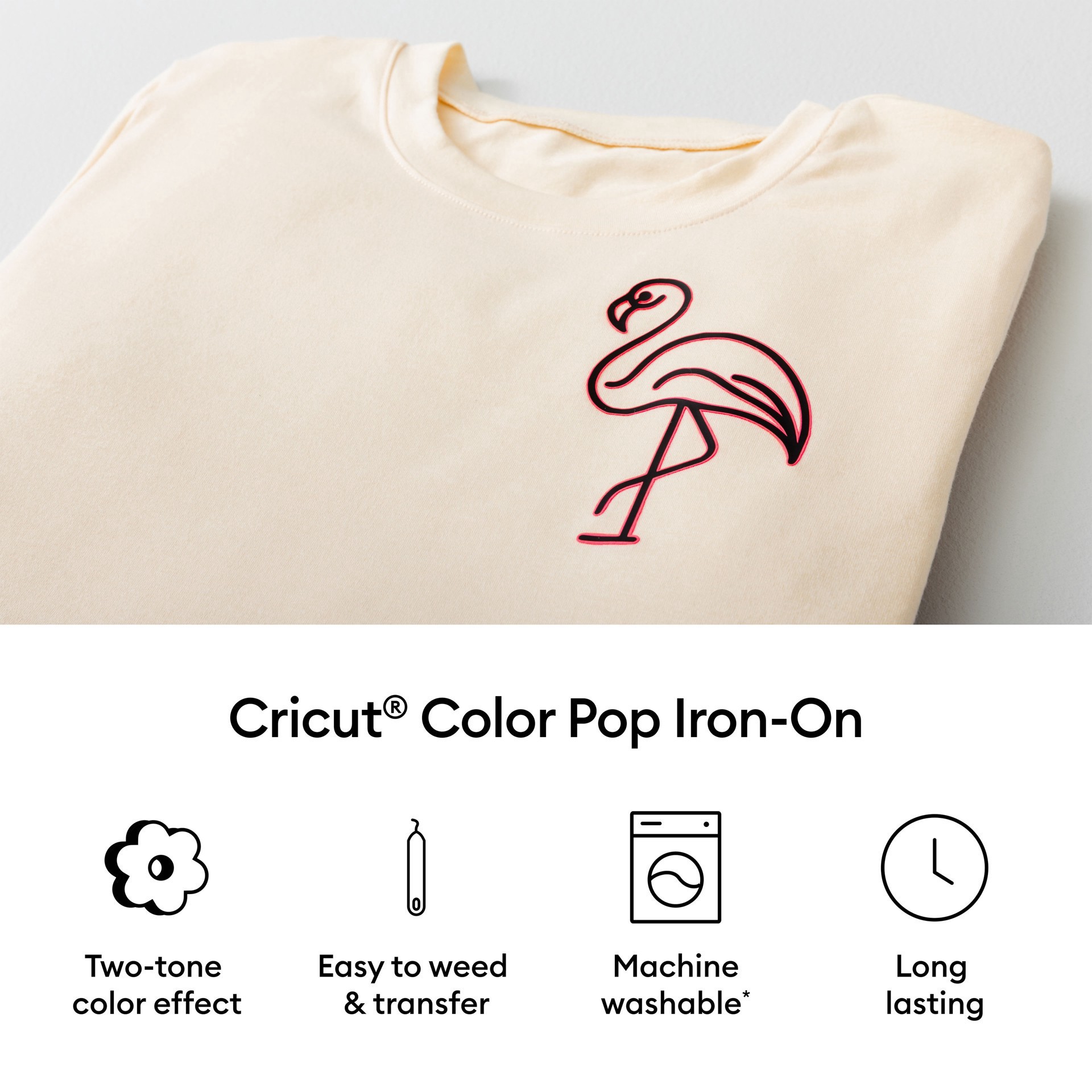 slide 5 of 8, Cricut Color Pop Iron-On, 12 in x 19 in