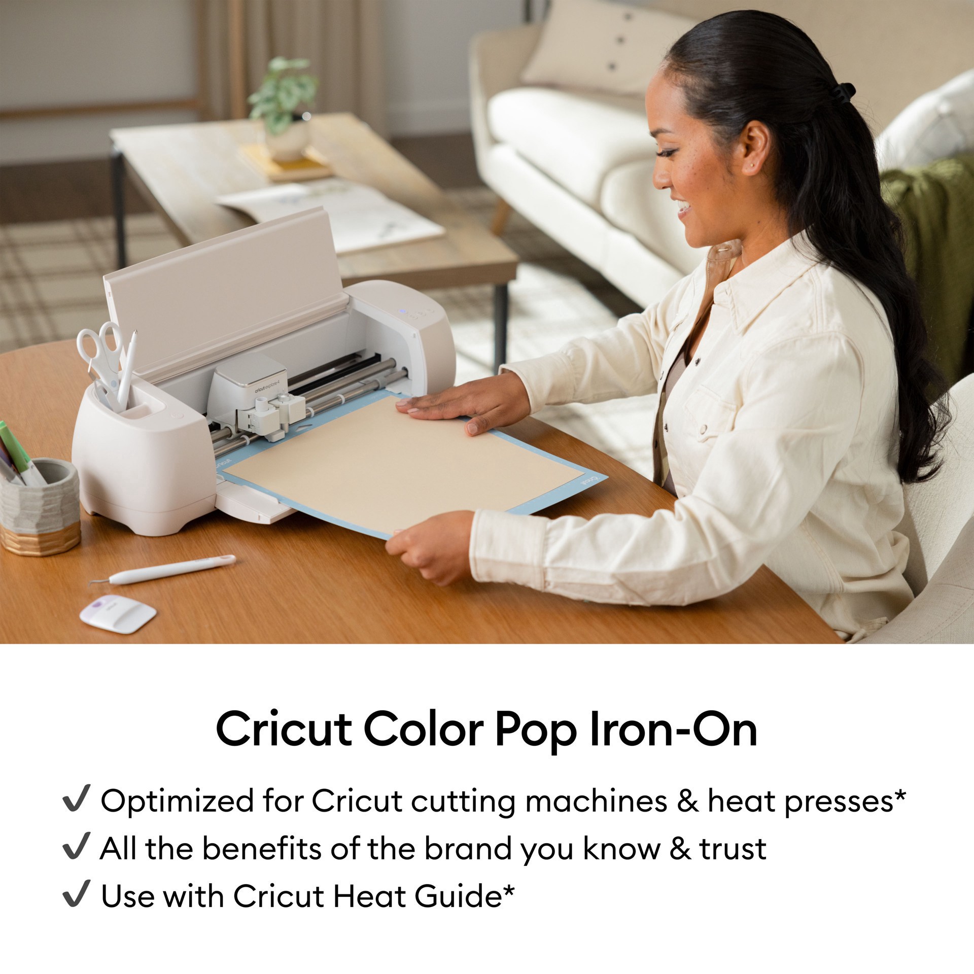 slide 4 of 8, Cricut Color Pop Iron-On, 12 in x 19 in