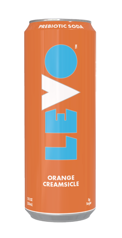 slide 1 of 1, Levo Prebiotic Orange Creamsicle Soda Can, 12 fl oz