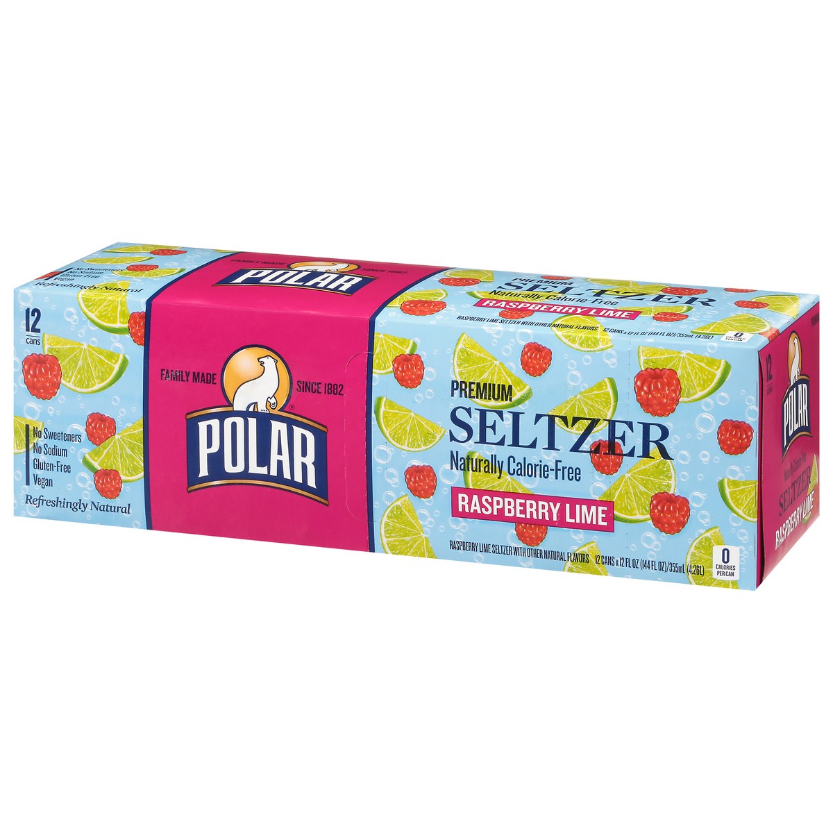 slide 5 of 11, Polar Raspberry Lime Seltzer, 12 ct; 12 fl oz