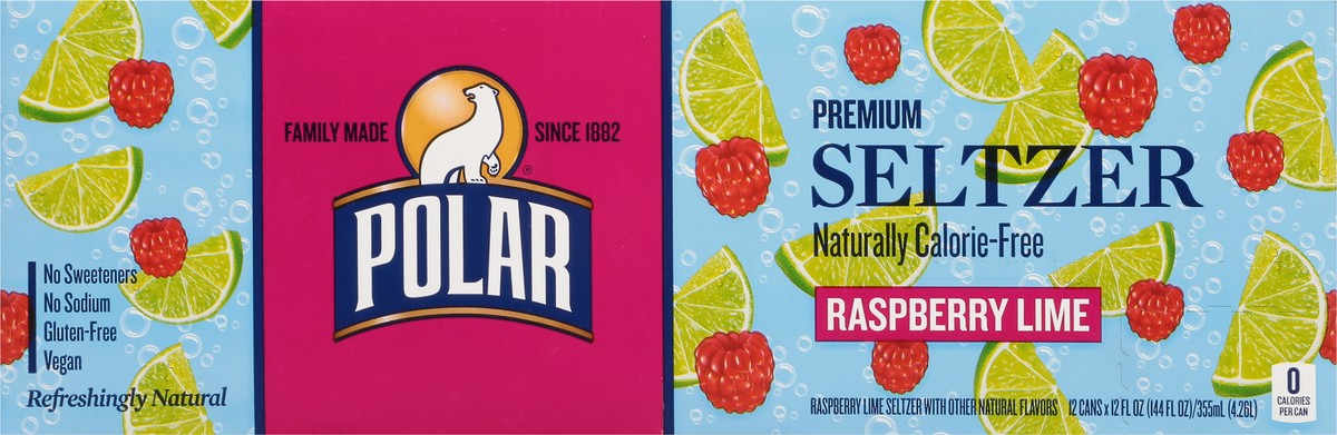 slide 7 of 11, Polar Raspberry Lime Seltzer, 12 ct; 12 fl oz