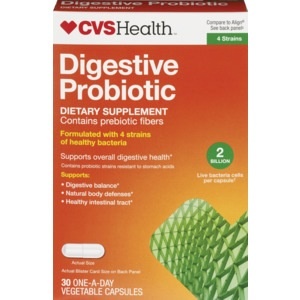 slide 1 of 1, CVS Health Digestive Probiotic Vegetable Capsules, 30 ct