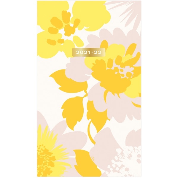 slide 1 of 3, Blue Sky Trina Turk Monthly Planner, 3-5/8'' X 6-1/8'', Soft Daisies Yellow, July 2021 To June 2022, 128138, 1 ct
