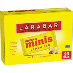 LÄRABAR Minis, Lemon Bar, Vegan and Gluten Free Snacks, 20 Mini Bars, 15.6 oz