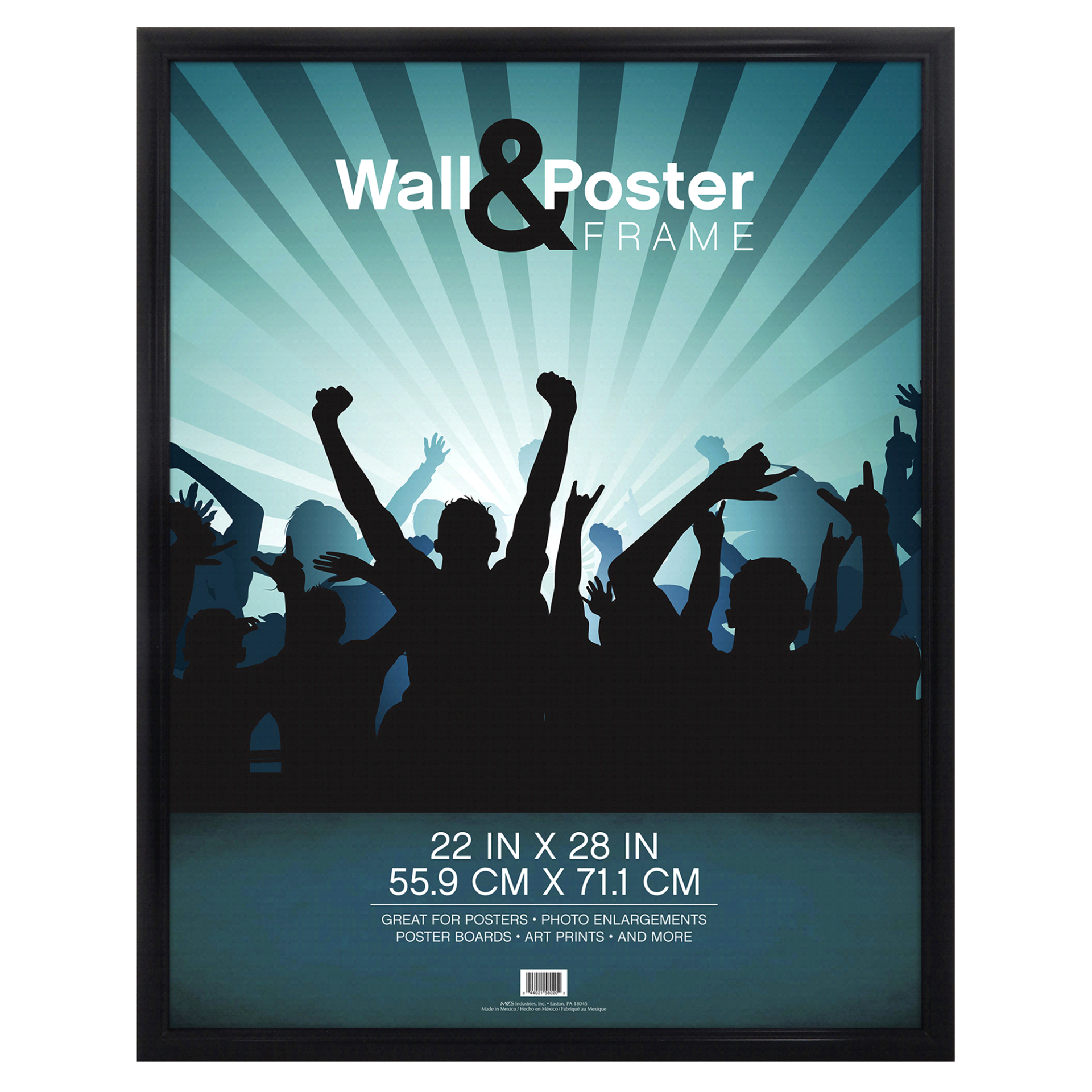 slide 1 of 1, MCS Townsend Poster Frame - Black, 22 in x 28 in