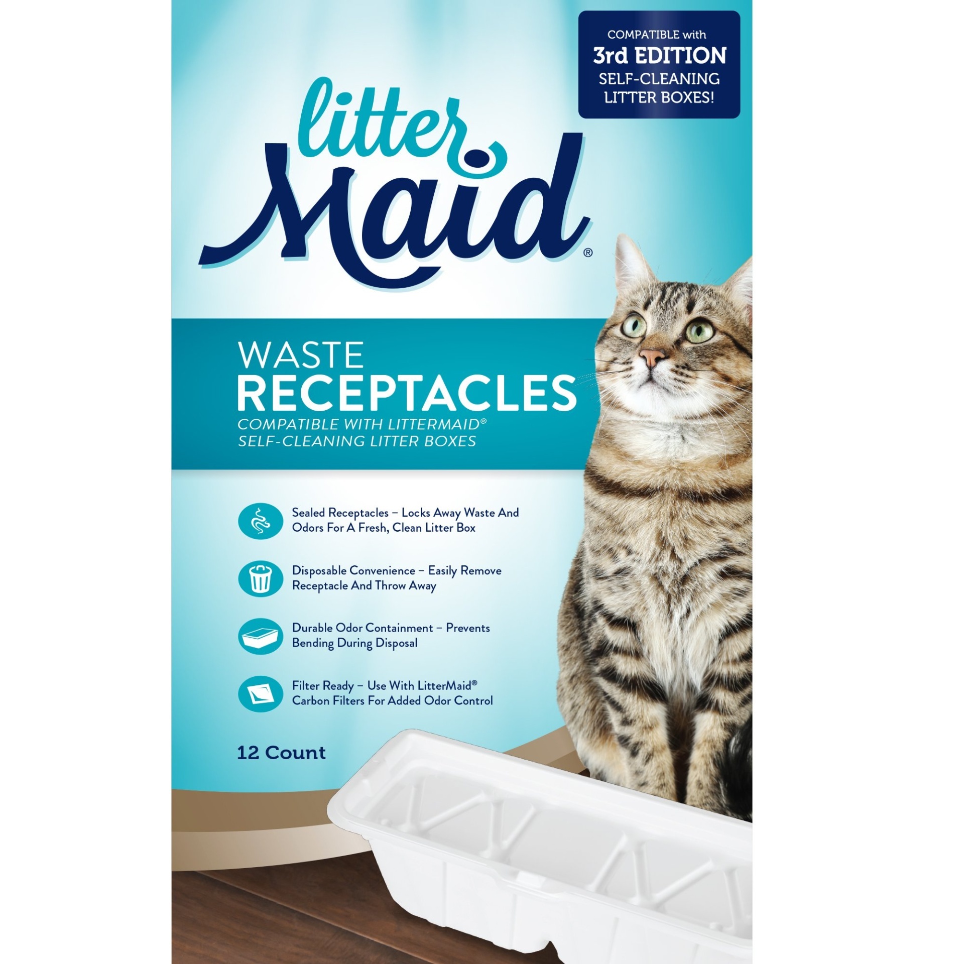 slide 1 of 1, LitterMaid 3rd Edition Waste Receptacles for Cats, 1 ct