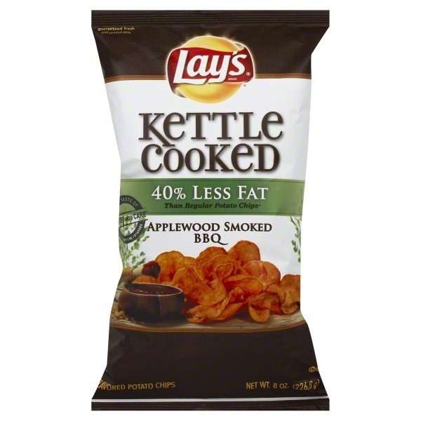 slide 1 of 5, Lay's Chips Kettle Cooked Applewood Bacon, 8 oz