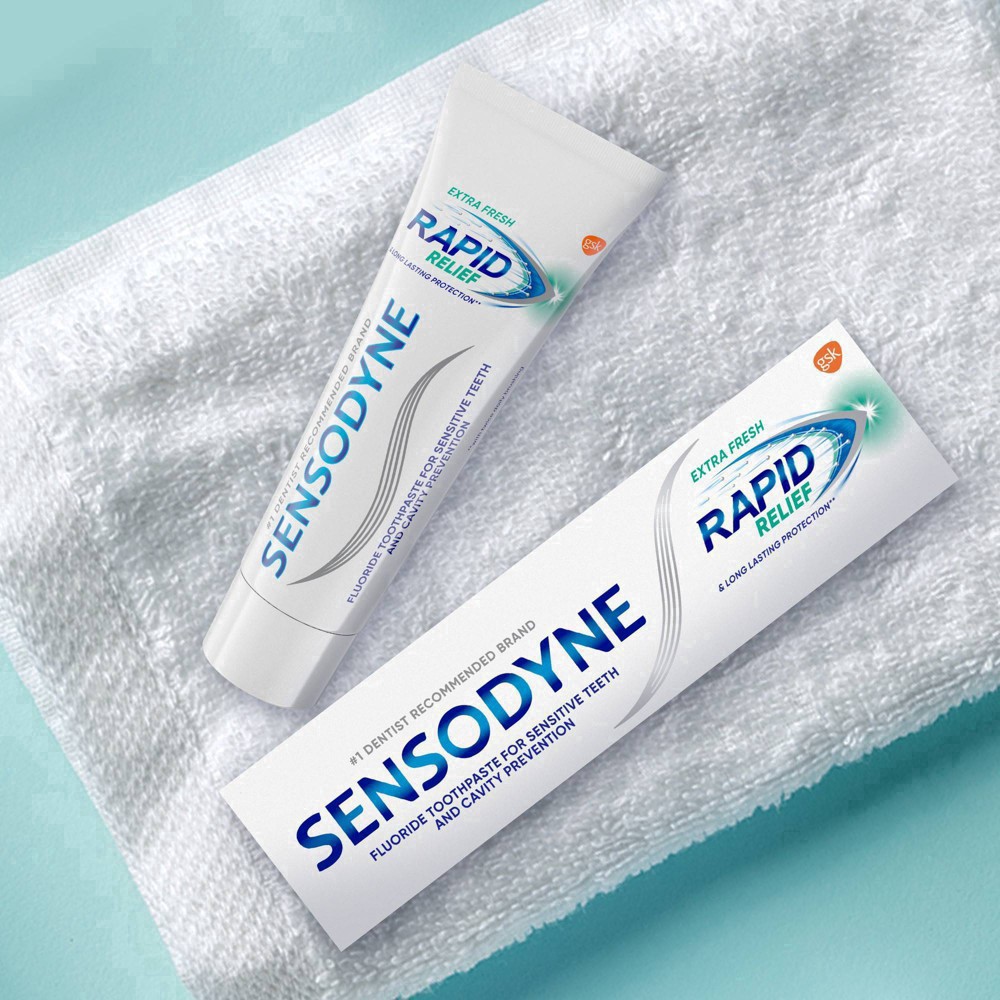 slide 23 of 65, Sensodyne Rapid Relief Extra Fresh Toothpaste - 3.4oz, 3.4 oz