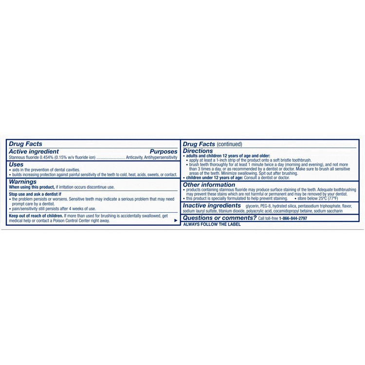 slide 16 of 65, Sensodyne Rapid Relief Extra Fresh Toothpaste - 3.4oz, 3.4 oz