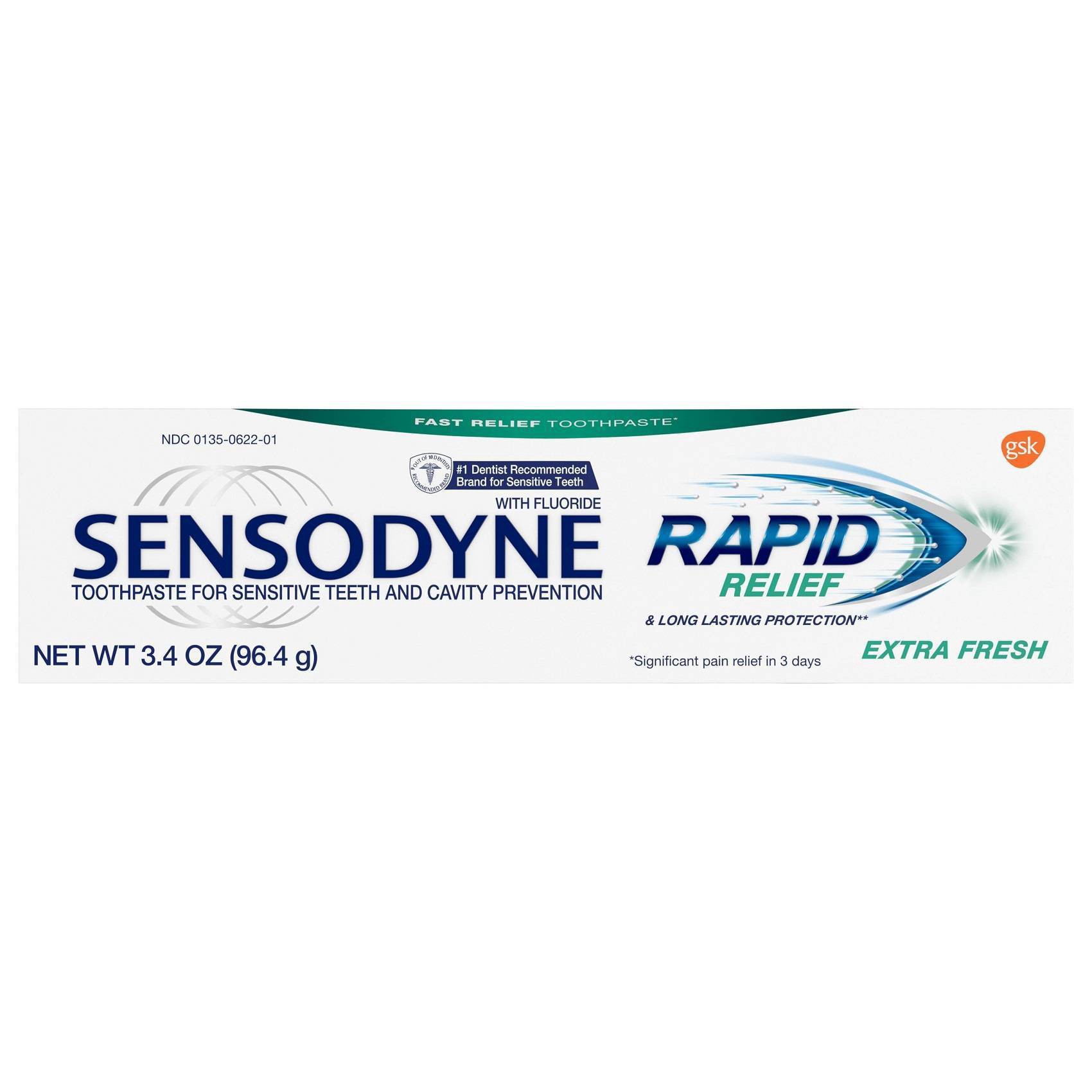 slide 1 of 65, Sensodyne Rapid Relief Extra Fresh Toothpaste - 3.4oz, 3.4 oz