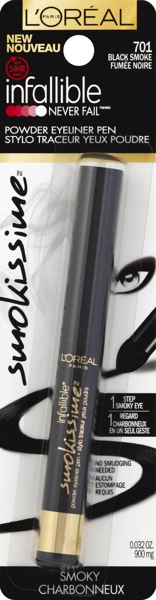 slide 2 of 2, L'Oréal Paris Infallible Smokissime - 701 Black Smoke, 0.032 fl oz