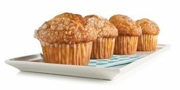 slide 1 of 1, Hy-Vee Jumbo Lemon Poppy Seed Muffins, 17 oz