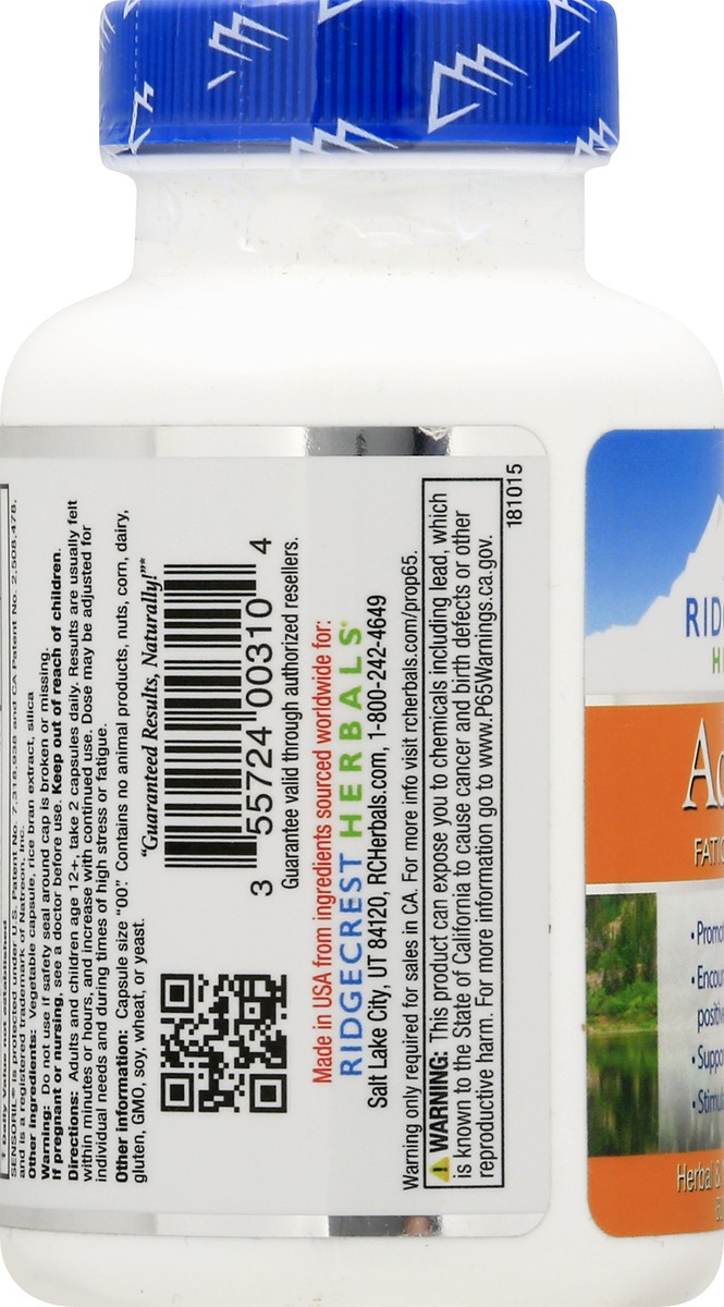 slide 4 of 13, RidgeCrest Herbals Ridgecrest Fatigue Fighter, 60 ct