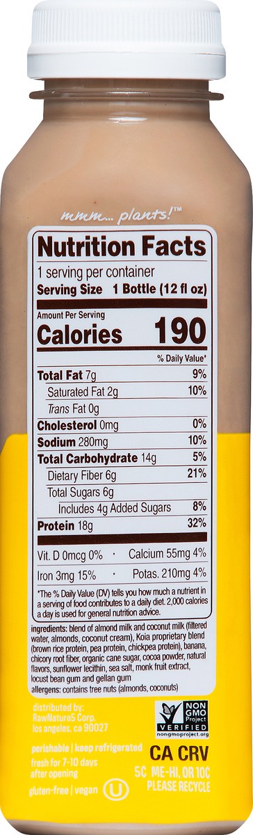 slide 10 of 11, Koia Plant-Based Chocolate Banana Protein Shake 12 oz, 12 oz