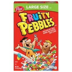 Post Fruity PEBBLES Cereal, 15 OZ Box