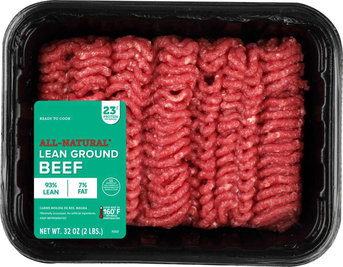 slide 2 of 3, Tyson All Natural* Lean Ground Beef 93% Lean 7% Fat, 32 oz