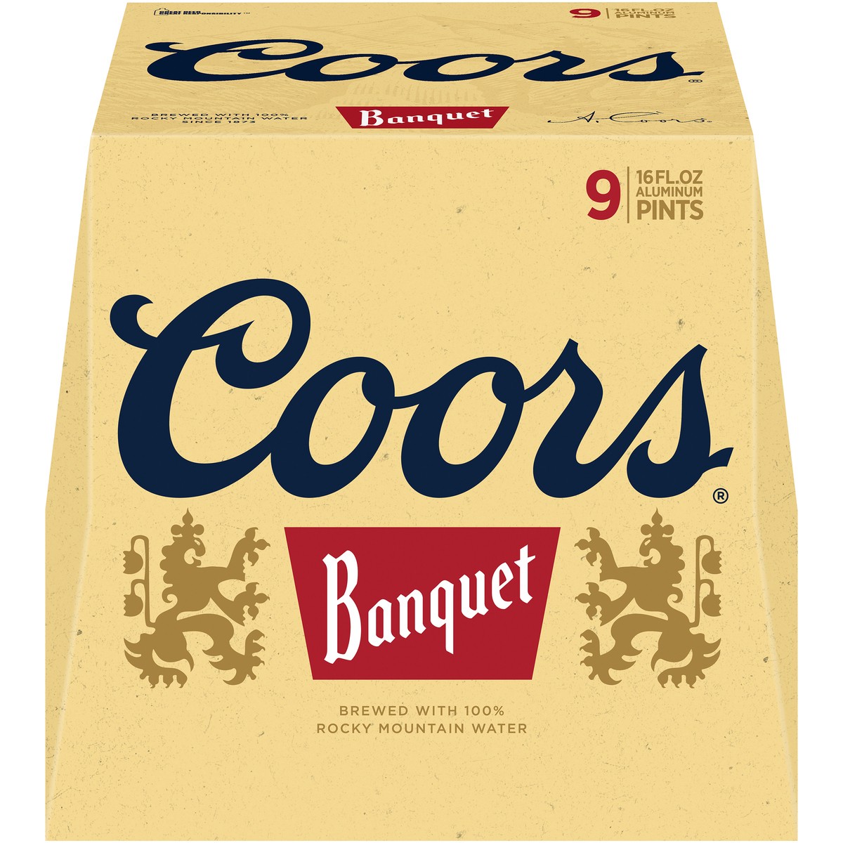 slide 1 of 6, Coors Banquet Lager Beer, 5% ABV, 9-pack, 16-oz beer bottles, 9 ct; 16 fl oz