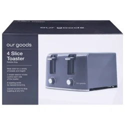 our goods 4 Slice Toaster - Pebble Gray