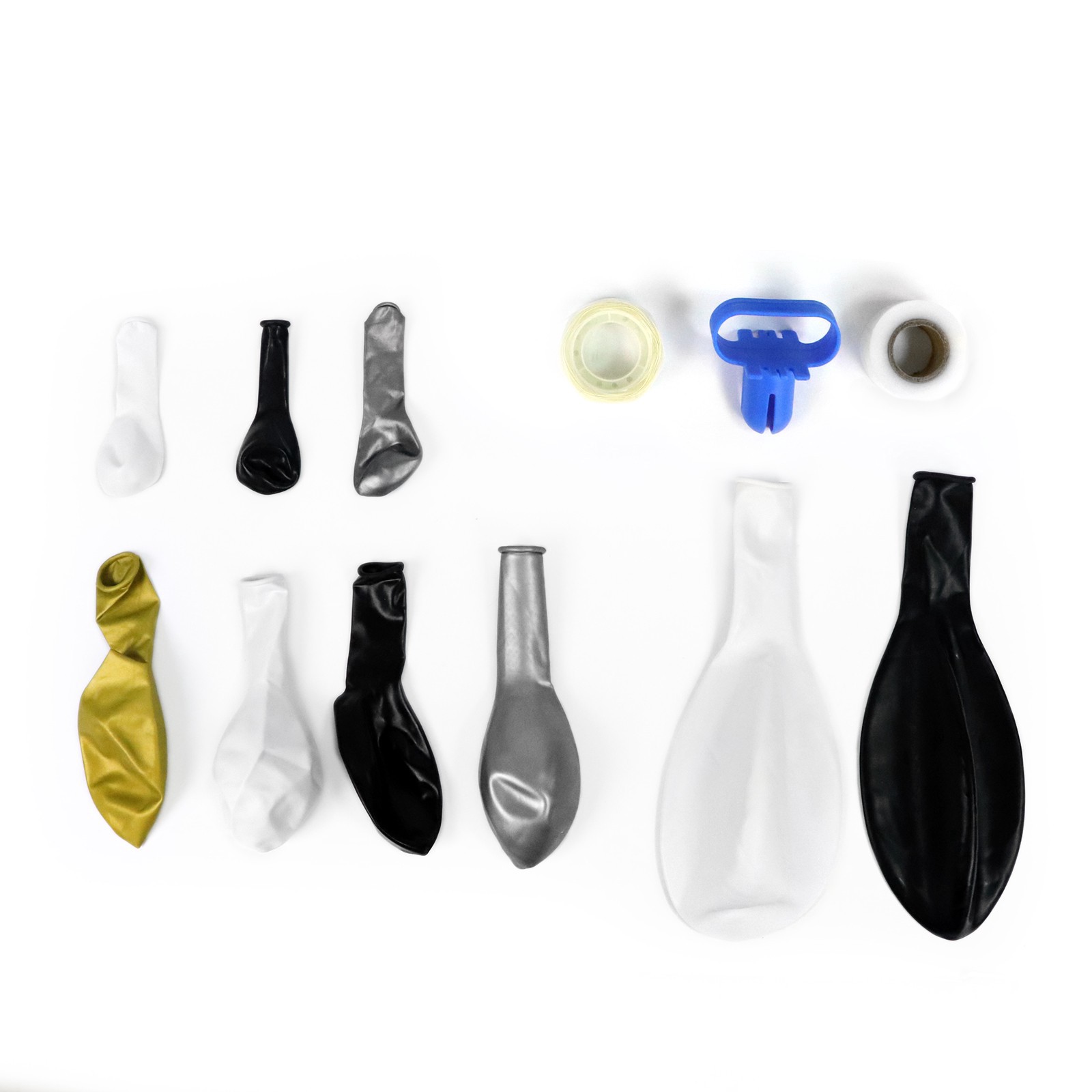 slide 3 of 4, 10ft. Black, White, Gray & Gold Balloon Garland By Celebrate It, 10 ft