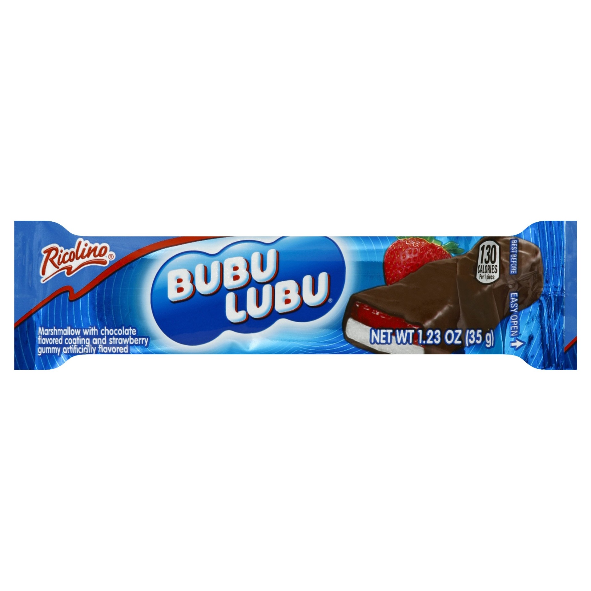 slide 1 of 1, Bubu Lubu Strawberry Chocolate Marshmallow Candy Bar, 1.23 oz