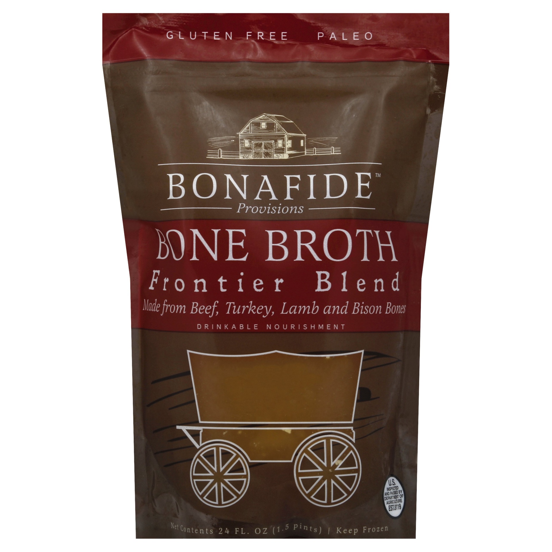 slide 1 of 1, Bonafide Provisions Frontier Blend Bone Broth, 24 oz