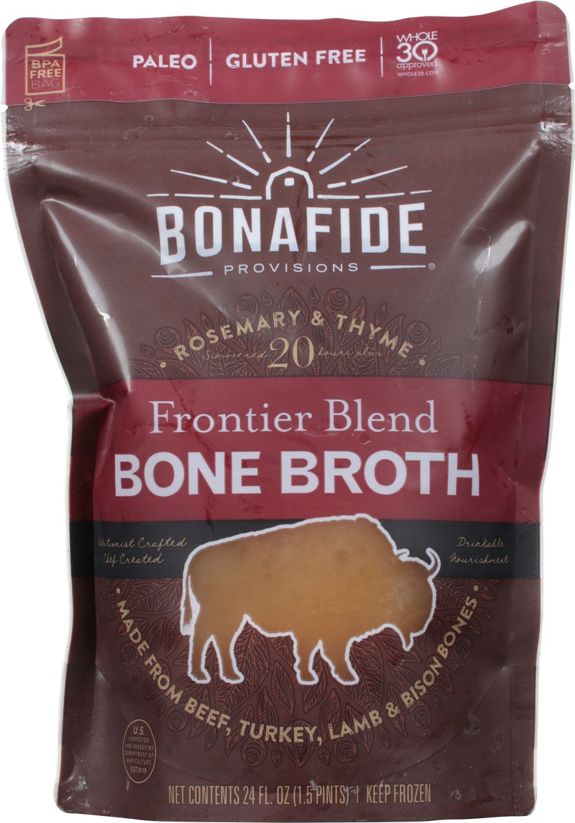 slide 1 of 1, Bonafide Provisions Frontier Blend Rosemary & Thyme Bone Broth 24 fl oz, 24 fl oz