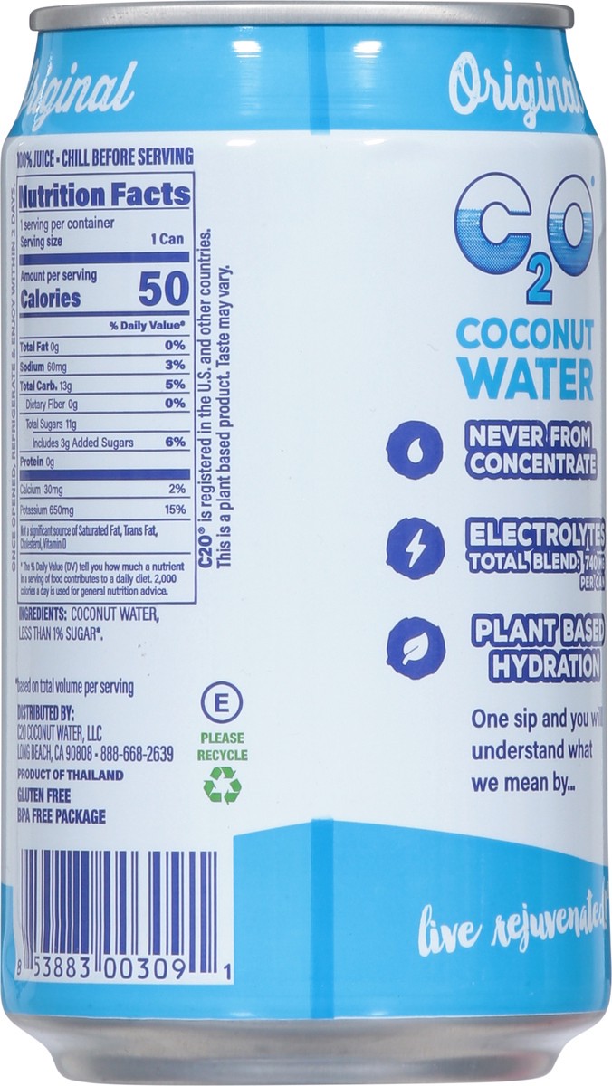 slide 5 of 9, C2O Pure Coconut Water Can 10.5 Oz, 1 ct