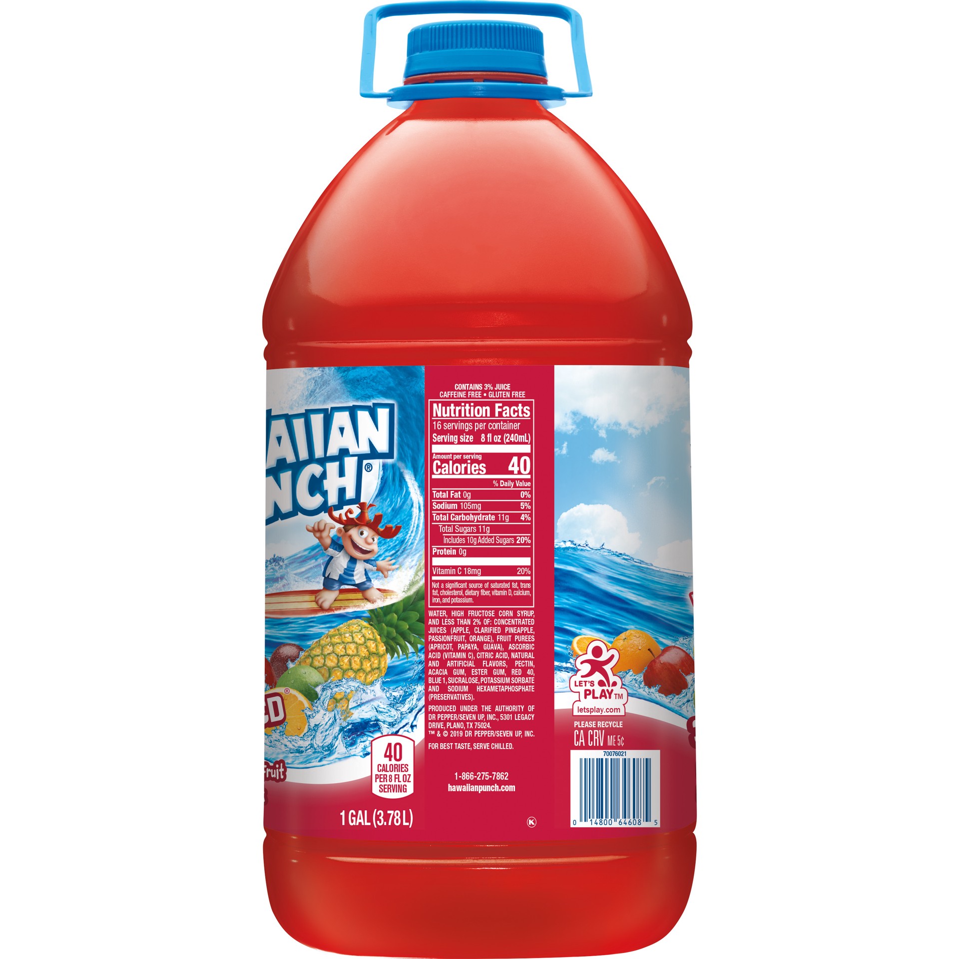 slide 4 of 4, Mott's Hawaiian Punch Fruit Juicy Red Drink - 128 fl oz Bottle, 128 fl oz