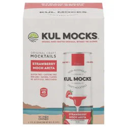 Kul Mocks Original Craft Strawberry Mock-Arita Mocktails - 4 x 12 fl oz Cans