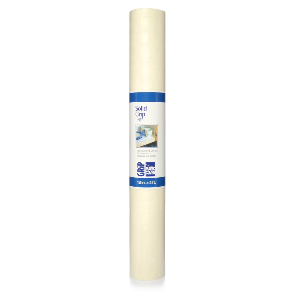 slide 2 of 2, Magic Cover Solid Grip Shelf Liner - White, 18 in x 4 ft