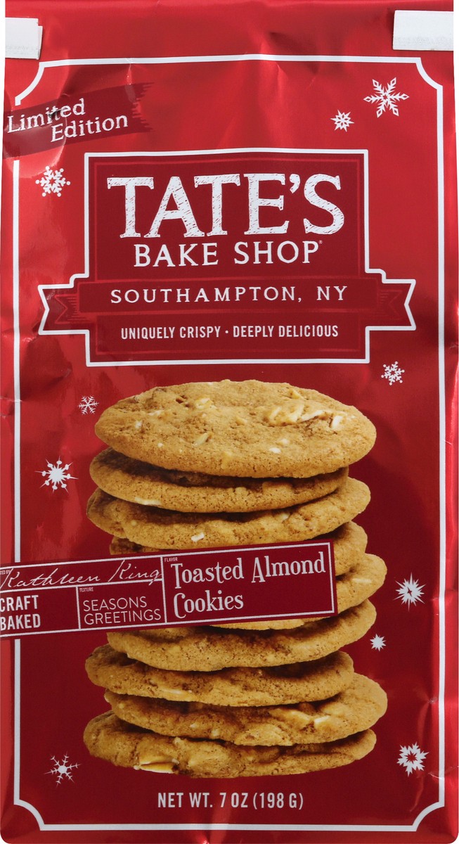slide 5 of 6, Tate's Bake Shop Toasted Almond Cookies Seasonal, 7 oz