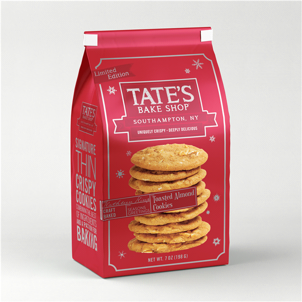 slide 1 of 6, Tate's Bake Shop Toasted Almond Cookies Seasonal, 7 oz