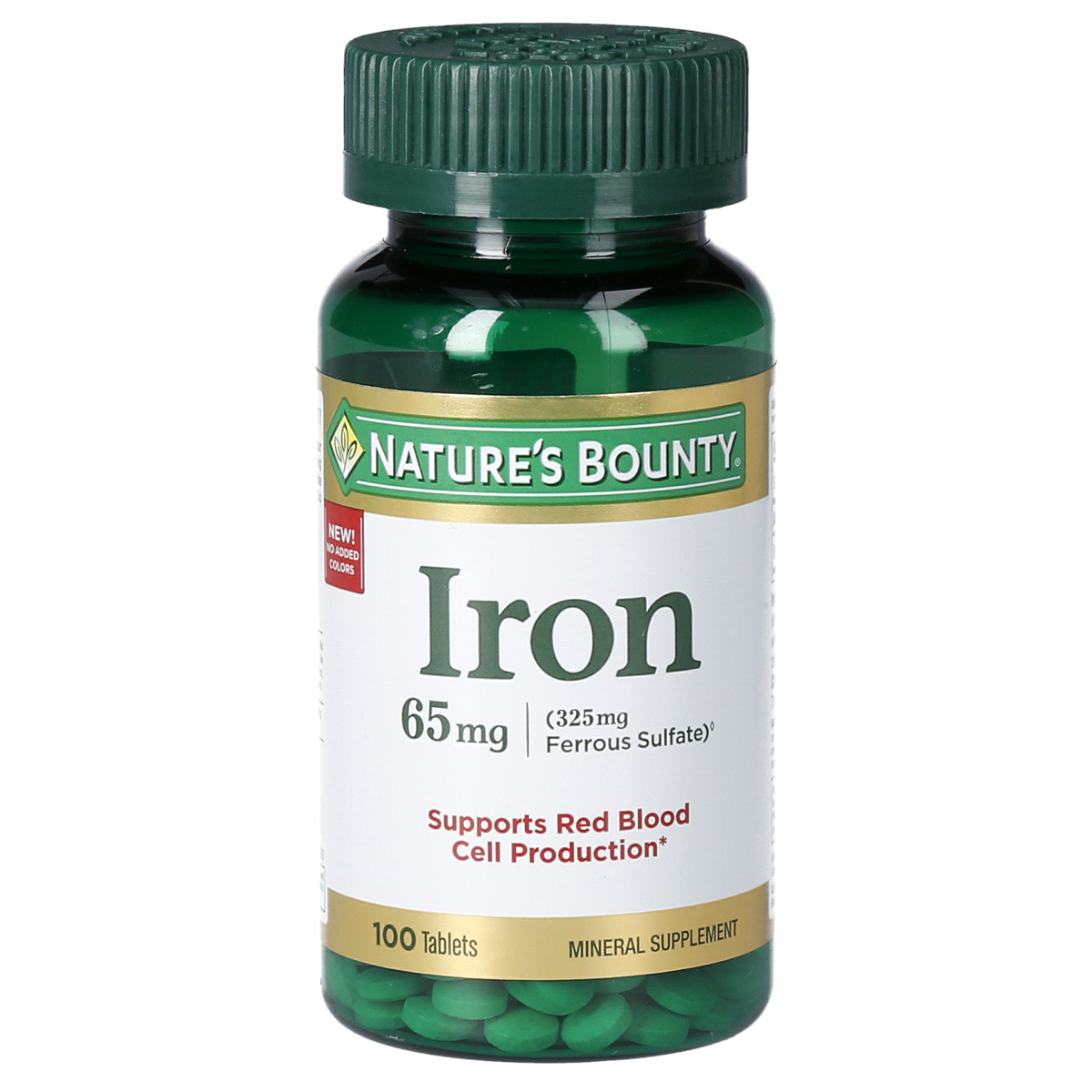 slide 1 of 9, Nature's Bounty Iron 65 Mg Tablets, 100 ct