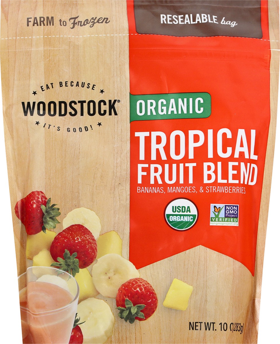 slide 1 of 12, Woodstock Organic Tropical Fruit Blend 10 oz, 10 oz