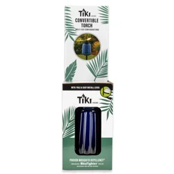 Tiki Twilight Blue Glass Torch