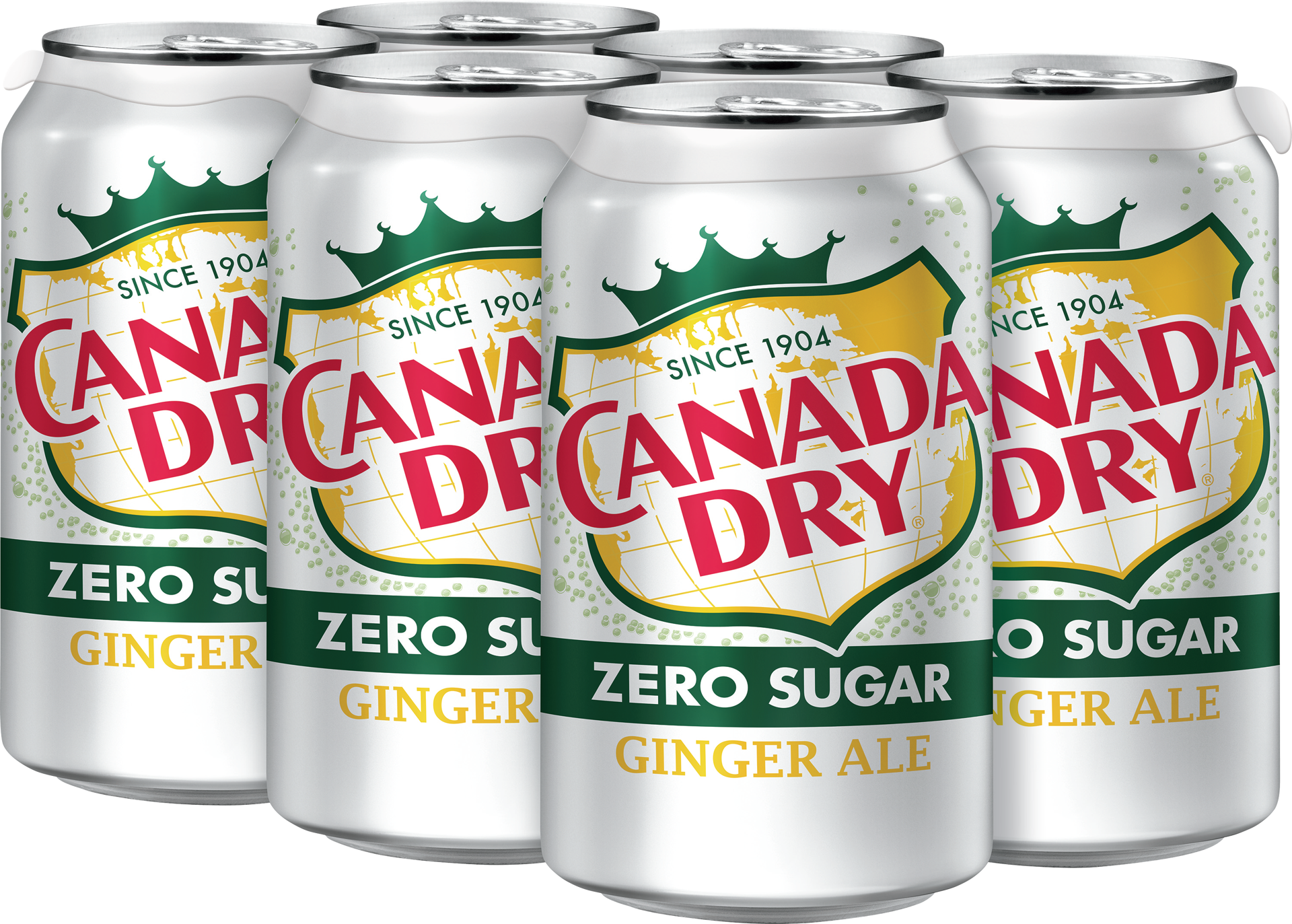 slide 3 of 5, Canada Dry Zero Sugar Ginger Ale Soda, 7.5 fl oz cans, 6 pack, 45 fl oz